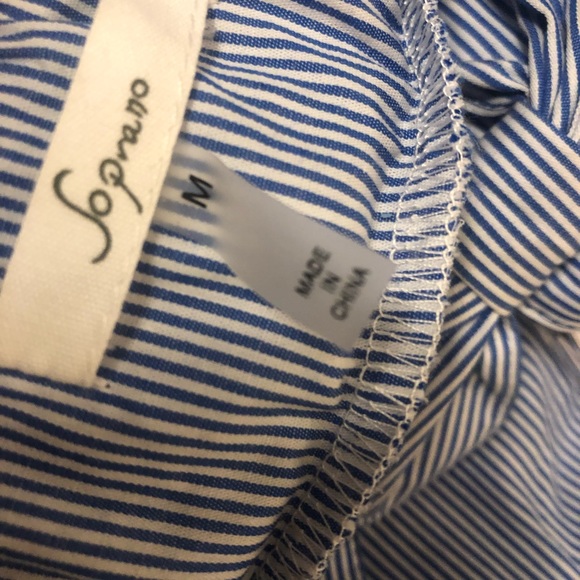 Casual blue and white striped top. - Picture 4 of 5